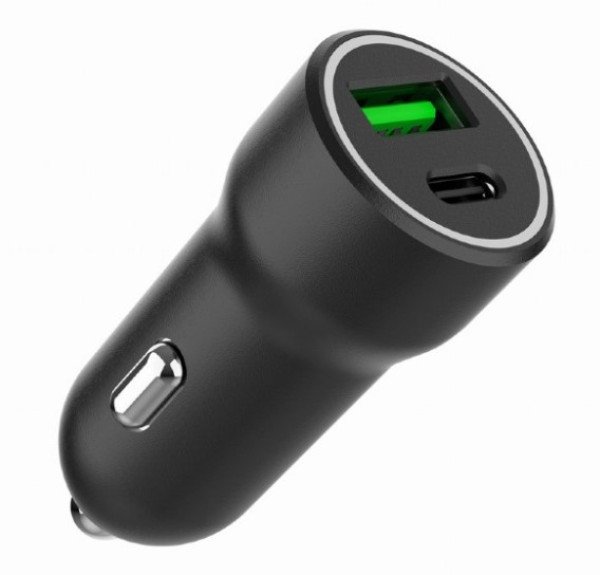 TA-UC-A2PDQC20-CAR-01 Gembird 2-port USB car fast charger, Type-C PD, 20 W, black - Slika 2