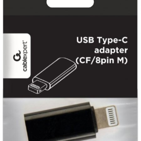 A-USB-CF8PM-01 Gembird USB Type-C adapter (CF/8pin M), black