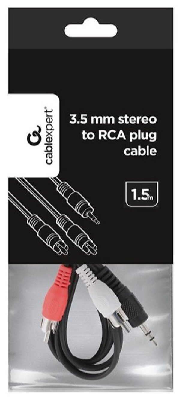 CCA-458-1.5M Gembird 3.5mm stereo plug to 2 phono plugs audio kabl 1.5m A - Slika 2