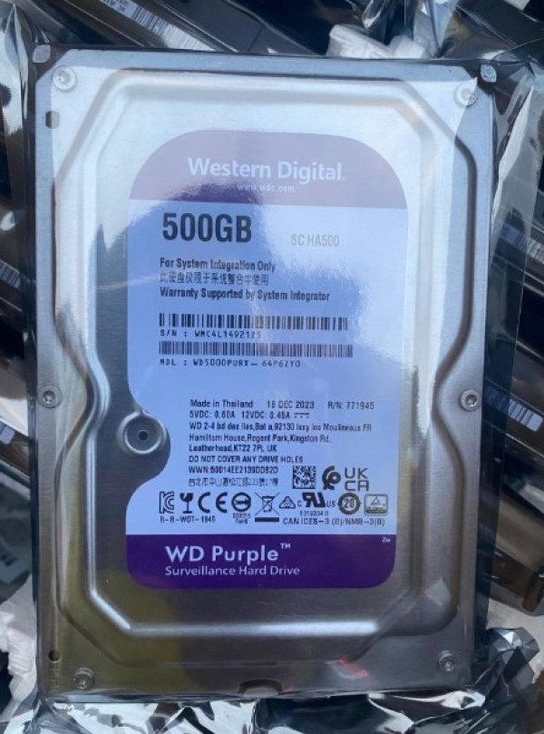 HDD 3.5 * 500GB WD5000PURX WD Purple 24/7 5400RPM 16MB SATA3 - Slika 3