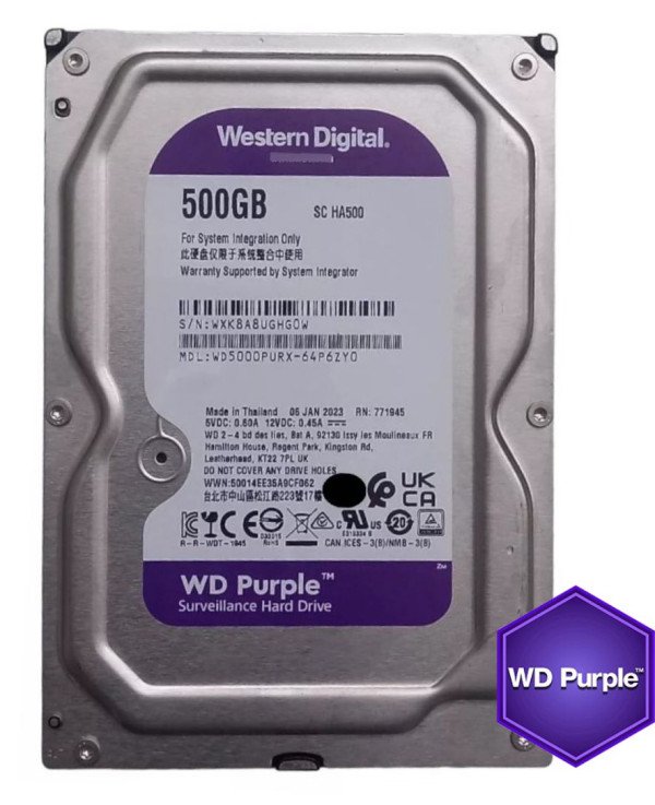 HDD 3.5 * 500GB WD5000PURX WD Purple 24/7 5400RPM 16MB SATA3