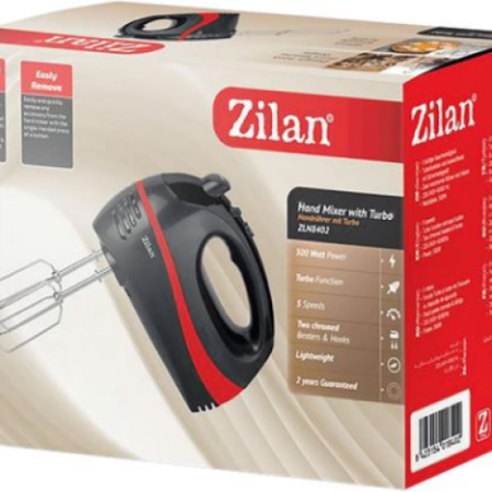 Zilan ZLN8402/BK Mikser ruèni, boja crno/crvena, 5 brzina+turbo, 300 W