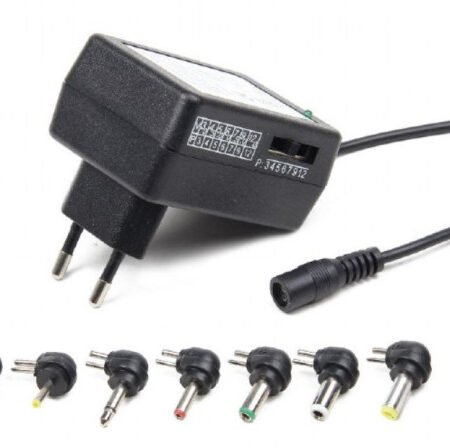 EG-MC-009 Gembird 24W Univerzalni AC-DC adapter 220V/24W na 3,4.5,5,6,7.5,9,12V 2A max