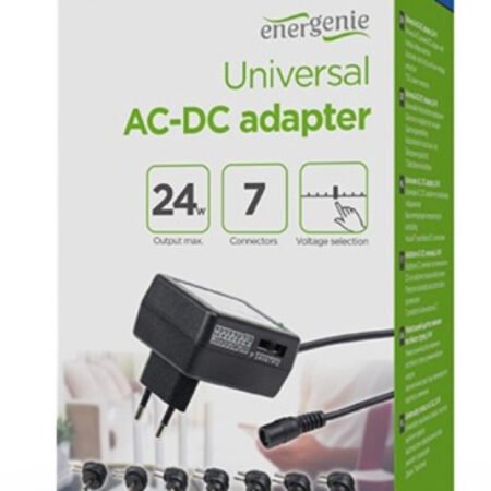 EG-MC-009 Gembird 24W Univerzalni AC-DC adapter 220V/24W na 3,4.5,5,6,7.5,9,12V 2A max