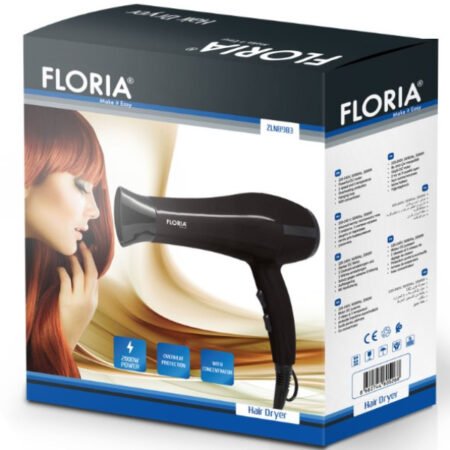 Zilan ZLN8983 / BK Fen za kosu, 1800W, 3nivoa temperature i 2nivoa brzine crni