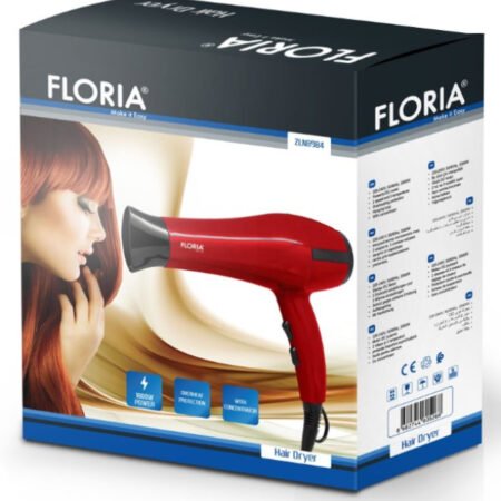 Zilan ZLN8984 (ZLN8983 / RD)  Fen za kosu, 1800W, 3nivoa temperature i 2nivoa brzine crven