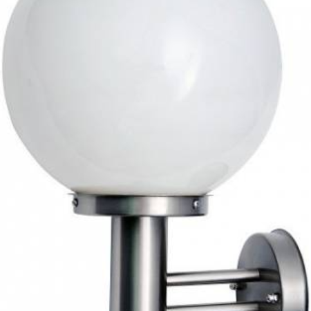 Mitea M930 Baštenska zidna lampa, 1xE27, saten + hrom, max 60W