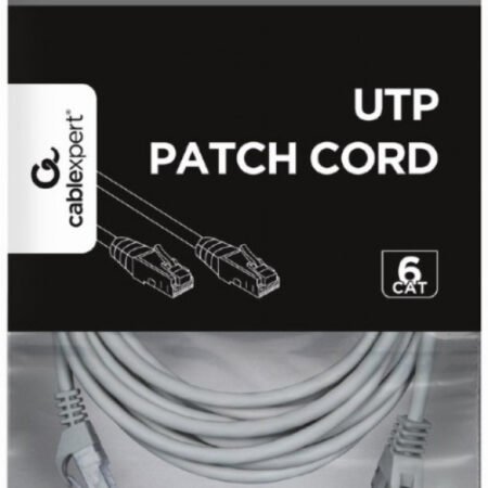 PP6U-CU-5M Gembird Mrezni kabl, CAT6 BAKARNI UTP Patch cord 5m grey