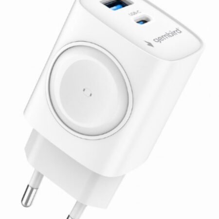 TA-UC-PDQCW20-01-W Gembird 2u1 QC 3.0 20W punjac za telefon + Apple Watch, white