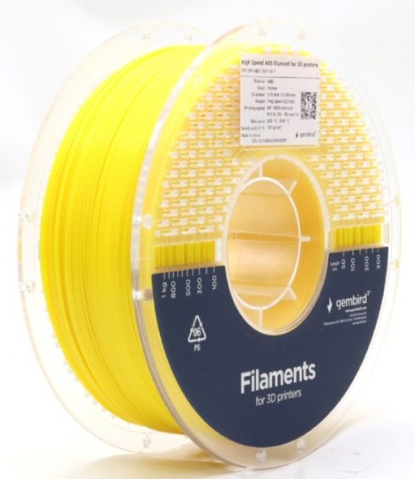 3DP-ABS1.75HY-01-Y ABS filament velike brzine za 3D stampac 1.75mm, kotur 1KG YELLOW - Slika 4