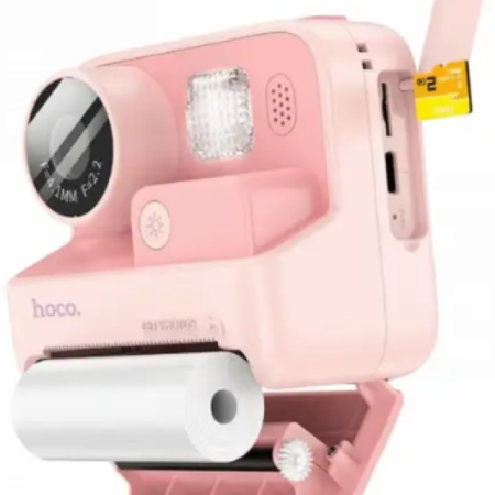hoco. Deèija kamera sa štampaèem, 2 inèa IPS LCD, 720p, microSD - DV200 Pink