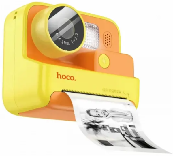 hoco. Deèija kamera sa štampaèem, 2 inèa IPS LCD, 720p, microSD - DV200 Yellow - Slika 3