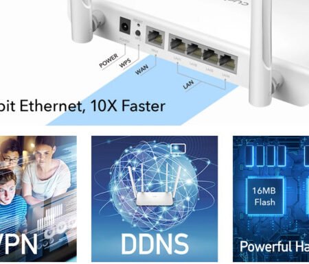Cudy WR1300 AC1200 Dual Band 2.4+5Ghz MESH Wi-Fi Ruter 1W/4LAN Gbit,4x5dBi Wisp/AP/REP/TR