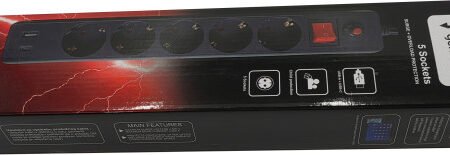 SPG5-B-10(3G1.5)**Gembird produzni kabl sa zastitom i 5 uticnica, 5V/3.1A USB-A+C 16A/3500W 3m (765)