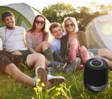 SPK-BT-LED-05-BK Gembird Portable Bluetooth RGB LED TWS speaker, 8W, BT, FM, USB, Handsfree, Black