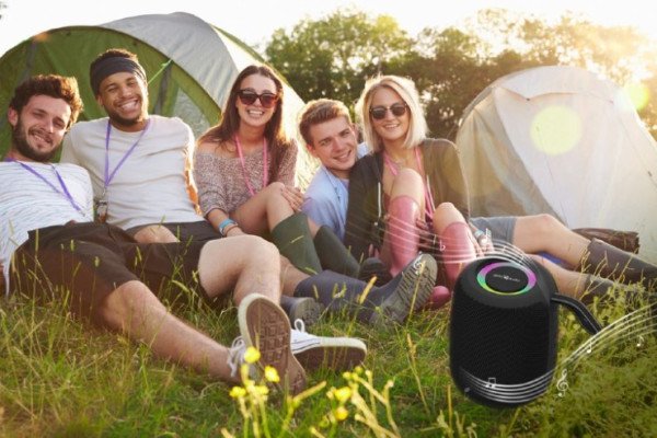 SPK-BT-LED-05-BK Gembird Portable Bluetooth RGB LED TWS speaker, 8W, BT, FM, USB, Handsfree, Black - Slika 3