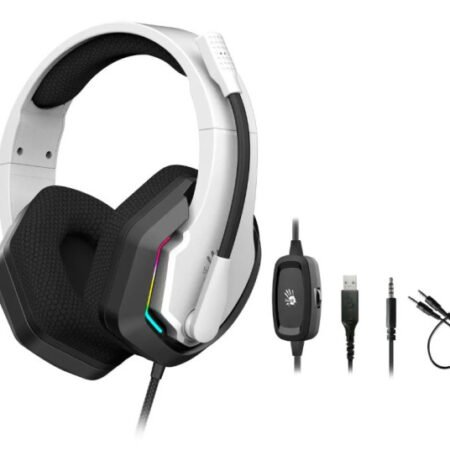 A4-G260P WHITE A4Tech Bloody gejmerske slusalice sa mikrofonom, 50mm/16ohm, USB za RGB, 3,5mm