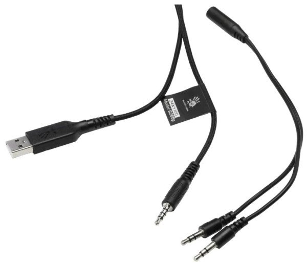 A4-G260P WHITE A4Tech Bloody gejmerske slusalice sa mikrofonom, 50mm/16ohm, USB za RGB, 3,5mm - Slika 3
