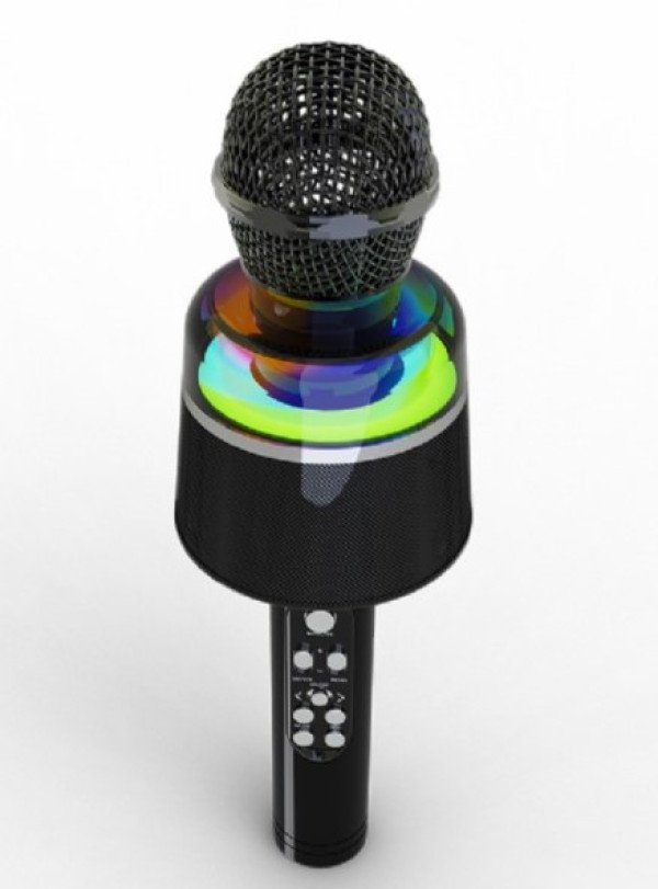 MICBT-01-BK Gembird bezicni karaoke mikrofon sa zvucnikom 3W, LED, black - Slika 4