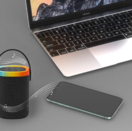 SPK-BT-LED-06 Gembird Portable Bluetooth LED speaker, 10W, BT, FM, USB, Handsfree, Black