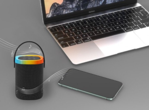 SPK-BT-LED-06 Gembird Portable Bluetooth LED speaker, 10W, BT, FM, USB, Handsfree, Black - Slika 4