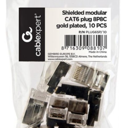 PLUG6SP/10 Shielded modular CAT6, 10 u pakovanju / CENA PO PAKOVANJU
