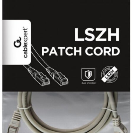 PP6A-LSZHCU-2M Gembird Mrezni kabl, SFTP CAT.6A BAKARNI LSZH Patch cord 2m Grey