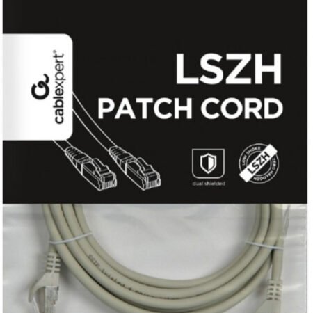 PP6A-LSZHCU-3M Gembird Mrezni kabl, SFTP CAT.6A BAKARNI LSZH Patch cord 3m Grey