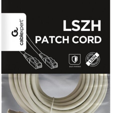 PP6A-LSZHCU-10M Gembird Mrezni kabl, SFTP CAT.6A BAKARNI LSZH Patch cord 10m Grey