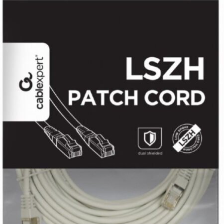 PP6A-LSZHCU-15M Gembird Mrezni kabl, SFTP CAT.6A BAKARNI LSZH Patch cord 15m Grey