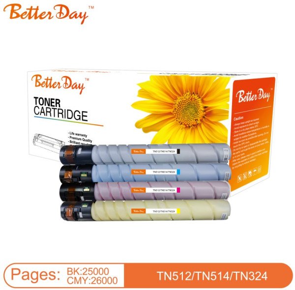 Toner BetterDay * TN512, TN514, TN324 Y MPS zam. kaseta za Konica Yallow 26k