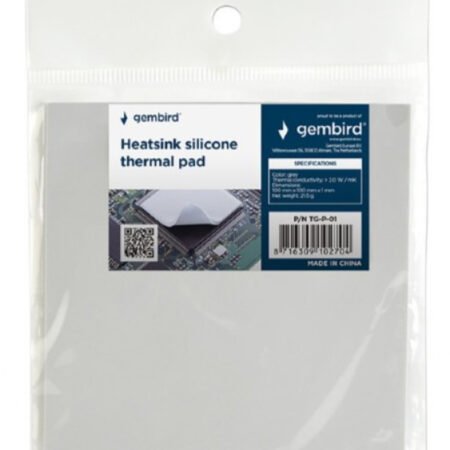 TG-P-01 Gembird Termo podloga za hladjenje CPU/VGA 23g Silver, Therm.cond.>2.0W/m-K, 100x100x1mm