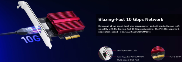 Cudy PE10G 10 Gbps PCI-E Ethernet Adapter - Slika 3