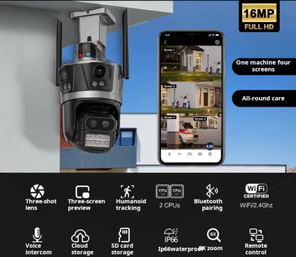 CAM-IP8MP-EP12-8X GMB kamera 12 mpix microSD iCSee xmeye pro app Zoom 8x, PTZ ip66, 3.6mm+3.6mm - Slika 3