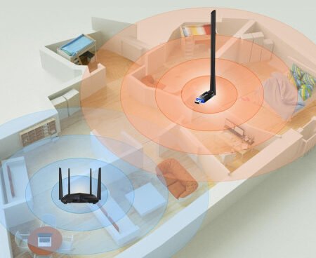 Tenda U10 Wireless AC650 Dual Band, antena 6dBi, 200mbps-2,4GHz, 433mbps-5GHz, USB Adapter Black