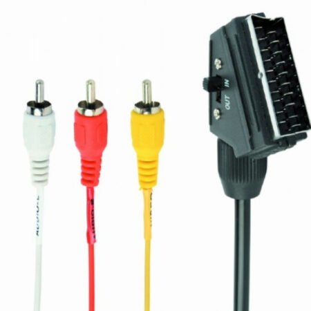 CCV-519-001 Gembird Bidirectional sa prekidacem RCA to SCART audio-video cable, 1.8 m FO