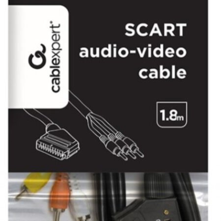 CCV-519-001 Gembird Bidirectional sa prekidacem RCA to SCART audio-video cable, 1.8 m FO