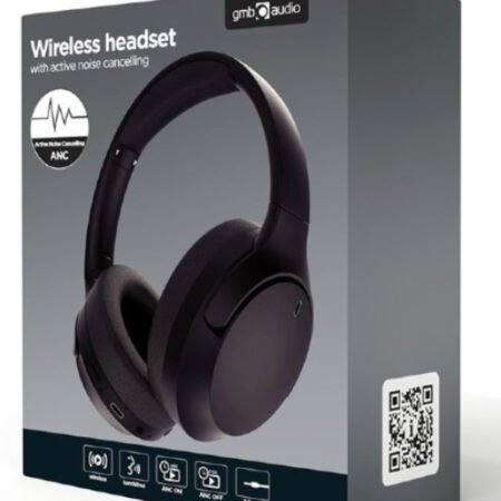 BHP-ANC-01 Gembird Bluetooth stereo Slusalice sa mikrofonom BT V5.3 500mAh/32Ohm, 8h Li-ion Crne