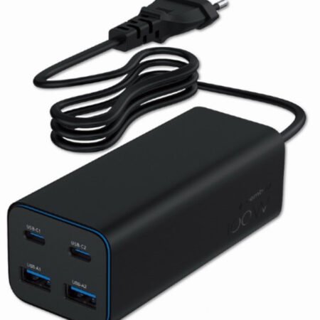 TA-UC-2A2C-PD100-01-BK Gembird 4-port 100W GaN USB PowerDelivery brzi punjacr, black