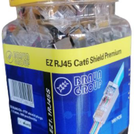 Konektori pass through, FTP Shield, RJ45, cat6 - pakovanje 100kom