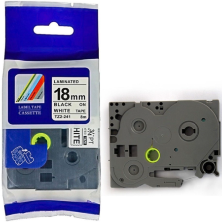 Traka TZ2-241 18mm Crno bela traka, 8m (Brother PT)