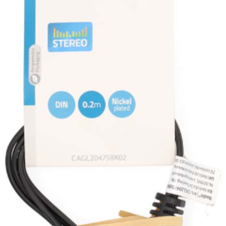CAGL20475BK02 DIN Audio Kabl, DIN 5-Pin Zenski, 4x RCA Muski, Niklovan, 0.20 m, Okrugli, PVC, Crni