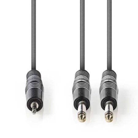 COTH23200GY50 Stereo Audio Cable 2x6.35mm muski na 3.5mm muski, 5m, Dark Grey