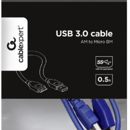 CCP-mUSB3-AMBM-0.5M Gembird USB3.0 AM to Micro BM cable, 0.5m