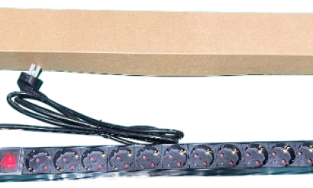 ExeLink Razvodni PDU panel za rack 19 in, sa 12 uticnih mesta, kabl 2m (aluminijum)