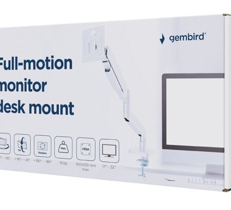 MA-DA1-04-W Gembird podesivi drzac za monitor, tilt, 17-32 max.10kg White