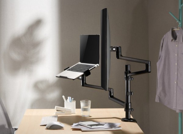 MA-DA-04 Gembird Podesivi stoni drzac za monitor tilt, 17-32 max.8kg + nosac za laptop - Slika 4