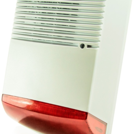 Spoljna alarmna sirena BS-1, crvena sa LED diodama, 128 dB