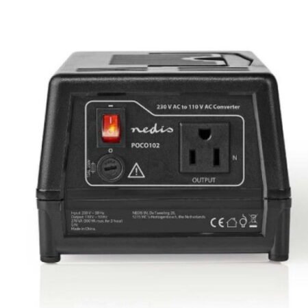 POCO102 Konvertor snage, 230V AC 50Hz, 270W, Euro, Black Omogucava upotrebu opreme iz SAD u Evropi