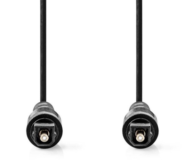 CAGL25000BK10 Optièki audio kabl, TosLink muški na TosLink muški, 1m, okrugli, PVC, Crni - Slika 3